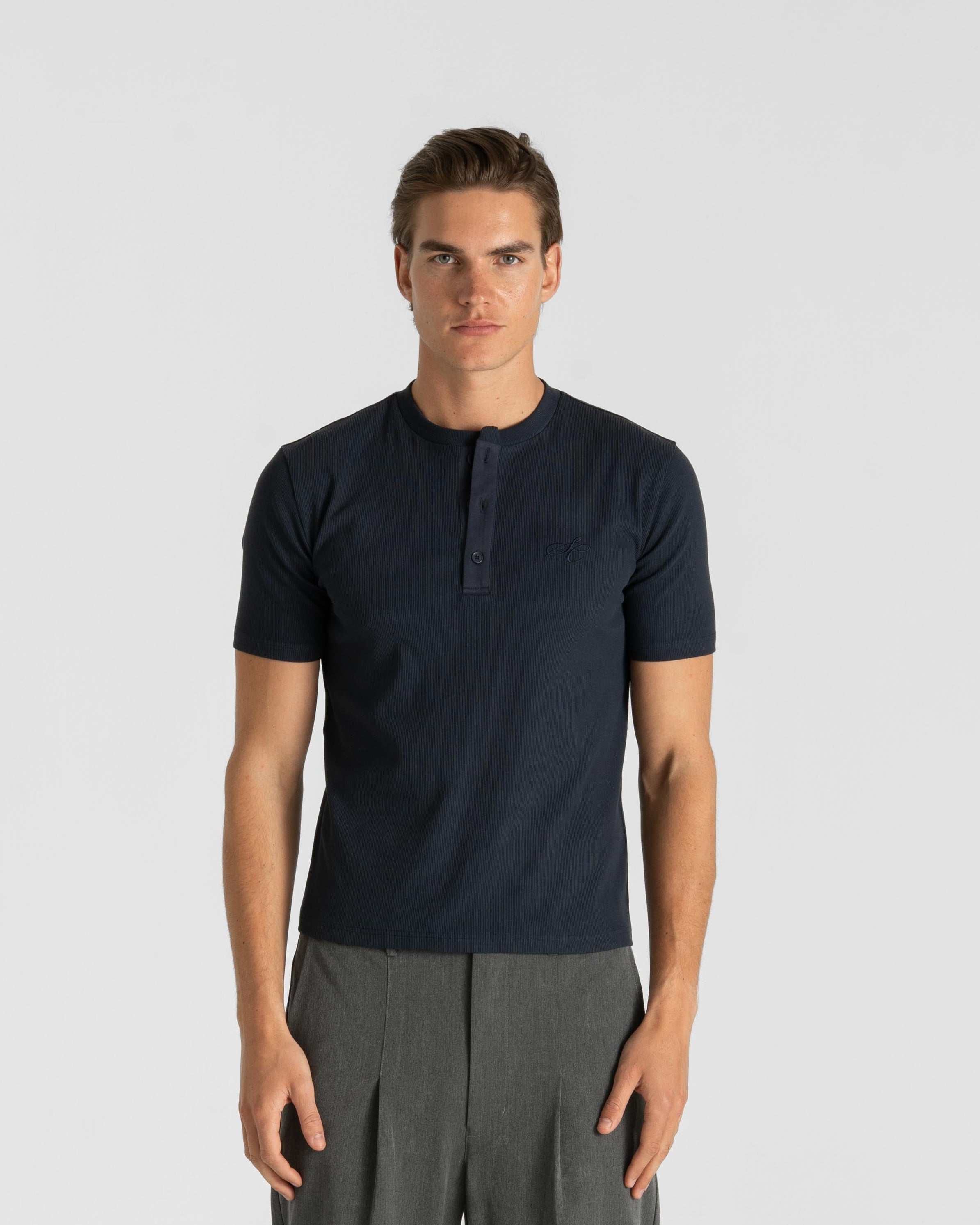 Henley Short Sleeve Navy